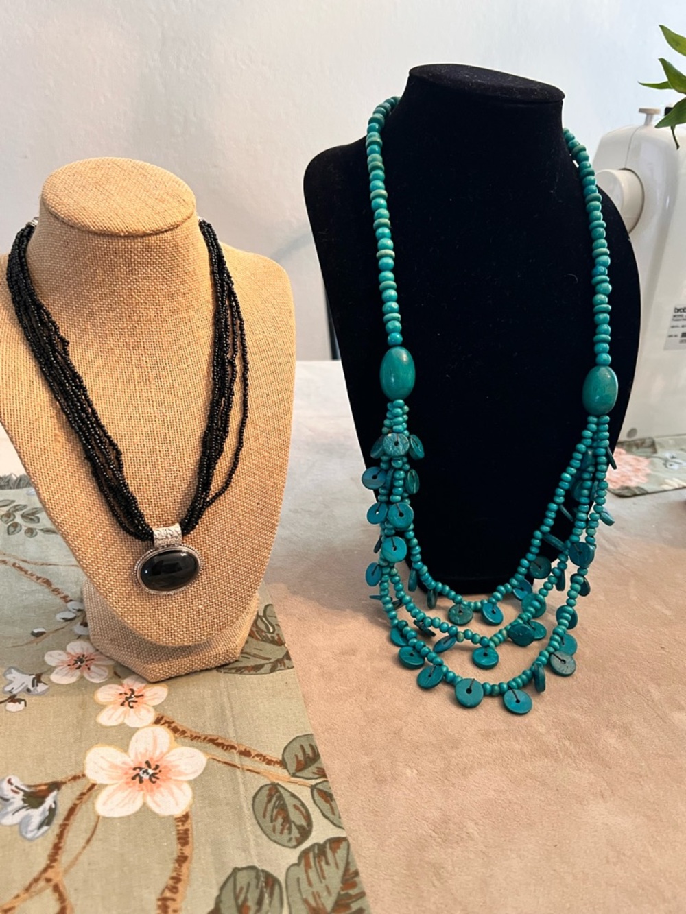 Turquoise Beaded Multi-Strand Statement Necklace